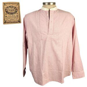 Vtg Wahoo Maker Men’s Red/White True West Outfitters Long Sleeve Shirt Sz XL